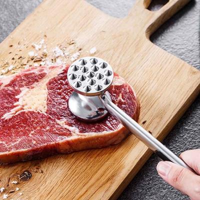 Большой профессиональный молоток для мяса, портативный инструмент, игла для размягчения мяса, двухсторонний молоток для мяса с резиновой удобной ручкой