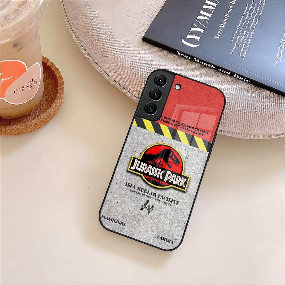 J-JurassicS ParkS Dinosaur W-World Phone Case Glass For Samsung Galaxy S26 S25 S23 S24 S21 S22 S20 Ultra Fe Plus A15 A14 Cover