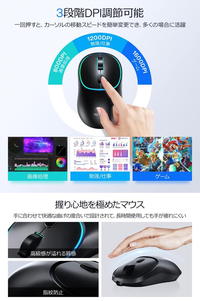 Модель Мышь Bluetooth Беспроводная Тонкая Тихая Режим 3DPI Высокая Точность Портативная Bluetooth Мышь RGB Дышащий Свет Оптическая Высокая Чувствительность Зарядка