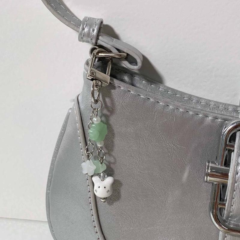 Многоцелевой Шарм Ручной Работы с Бусинами в Виде Кроликов, Милый Ремешок для Телефона, Стильный Аксессуар, Портативный для Модного Украшения