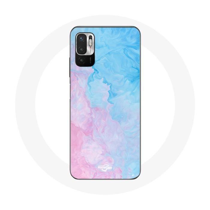 Чехол для Xiaomi Redmi Note 10T 5G Сине-розовый фон