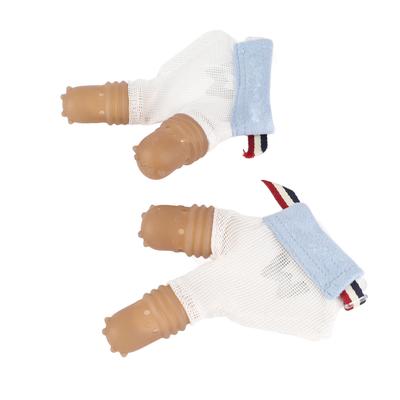 1 пара, стопор для сосания большого пальца ребенка, защита для пальцев, силиконовые дышащие отверстия, защита для 2 пальцев, синий цвет