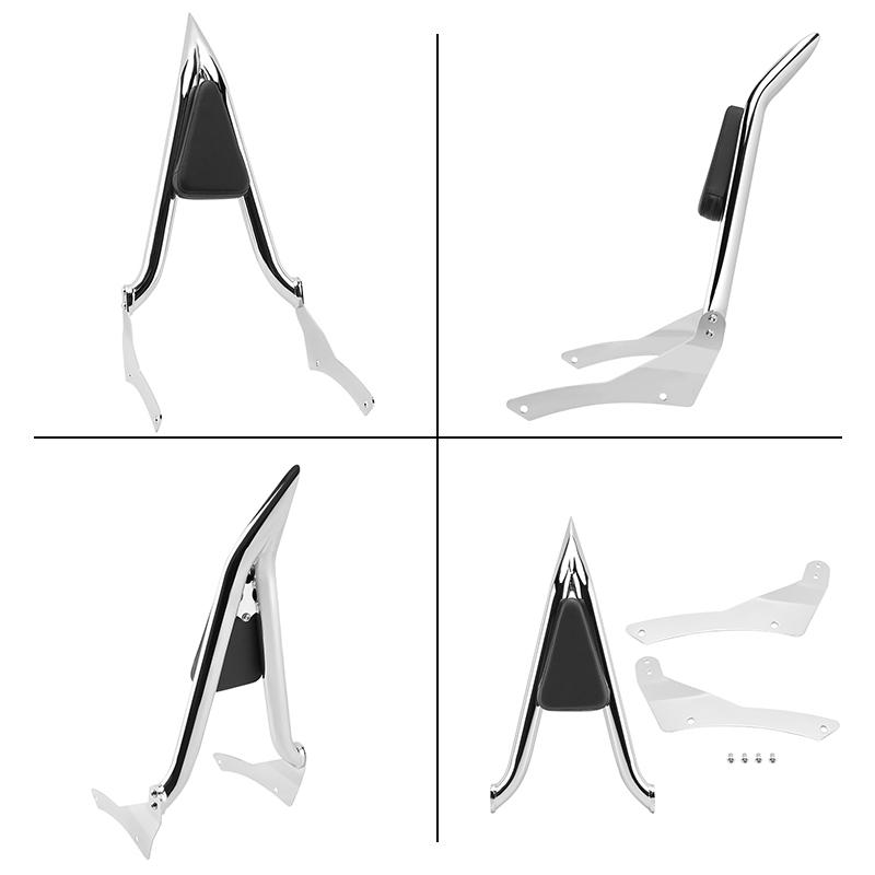 Motorcycle Detachable Passenger Backrest Rear Sissy Bar W/ Cushion Pad For Yamaha V Star 400 V Star 650 Classic Models 1998-2018