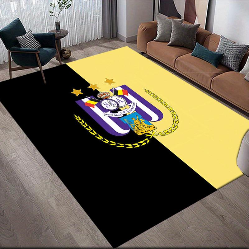RSC Anderlecht Flannel Pattern Square Carpet,Area Rug,Carpet Rug for Living Room Bedroom Sofa Playroom Decor,Non-slip Floor Mat