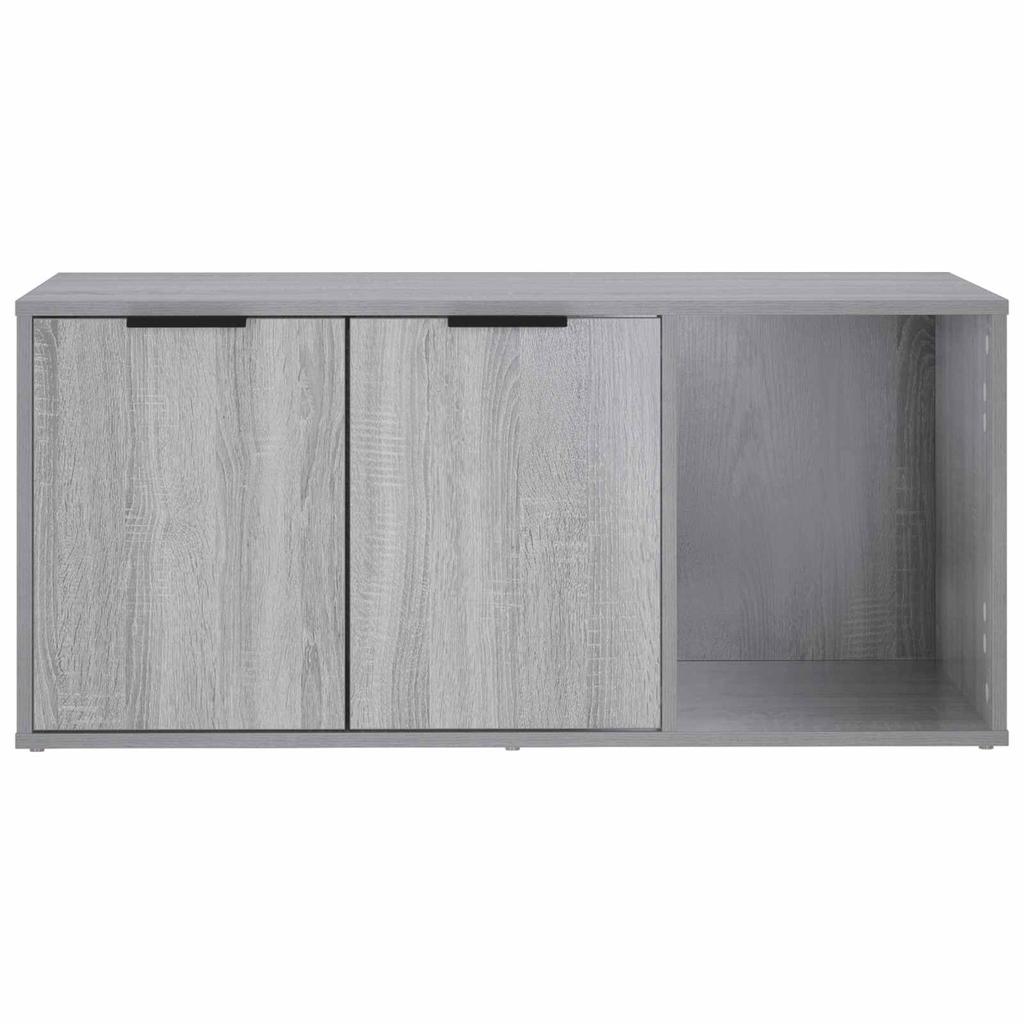 Cat Litter Box Furniture Sonoma Grey 100 x 49 x 45 cm Engineered Wood