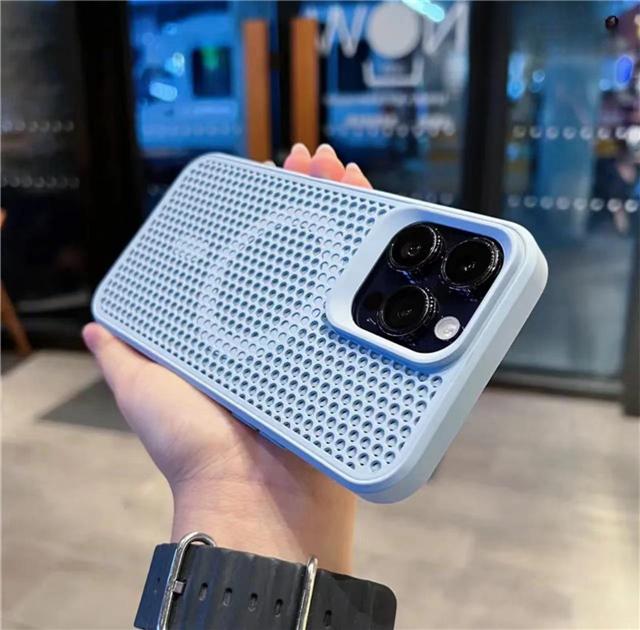 Роскошный сетчатый чехол для телефона с магнитной системой Magsafe и отводом тепла для iPhone 16 Pro Max Для iPhone 11 12 13 14 15 16Plus Защитная крышка