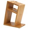 Bamboo Knife Holder Inclined Kitchen Knife Holder Multifunctional Bamboo Rack Hollow Ventilation