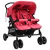 Twin Stroller Red Steel