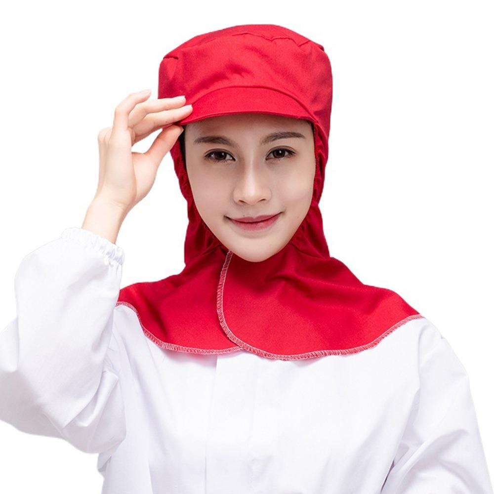 Breathable Dust-free Shawl Hat Solid Color Work Hat New Labor Protection Hat  Workshop