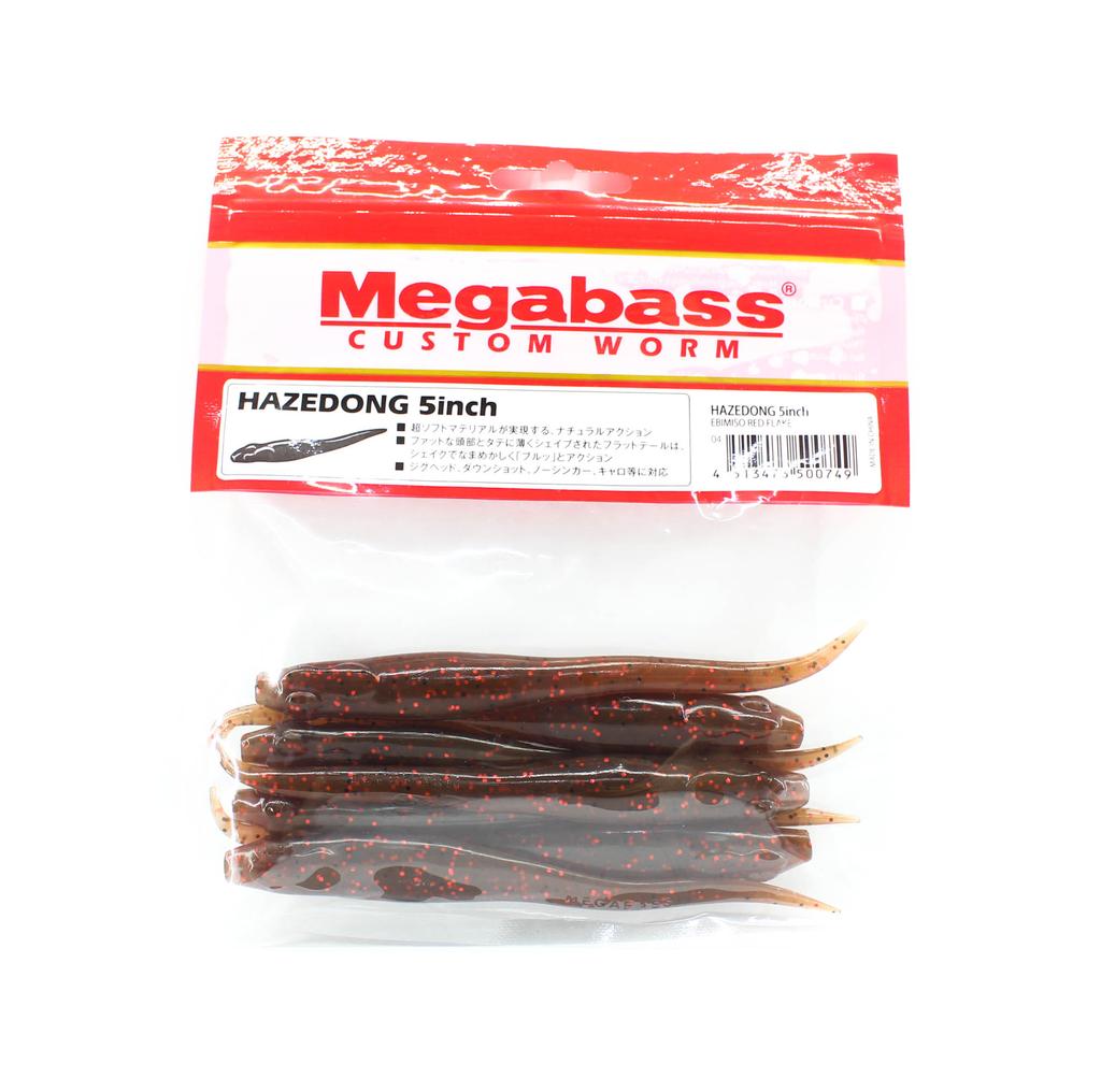 Megabass Soft Lure Hazedong 5 Inches Ebimiso Red Flake (0749)