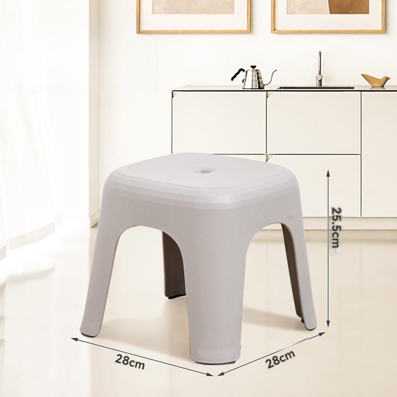 Plastic Small Stool, Household Bench, Square Stool, Coffee Table Stool, Bathroom Anti Slip CHILDREN'S Foot Changing Stool