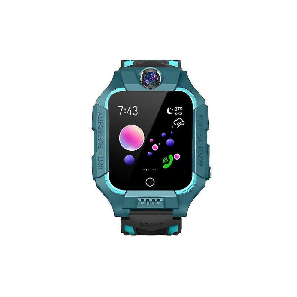 (Deep waterproof green)Q19 Children's Smart Watches For Kids Gift GPS Tracker Phone Call Waterproof Positioning Camera Touch Screen Sport Smart Watch