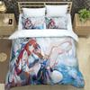Genshin Impact Element Duvet Cover Set 3 Pieces Cartoon Bedding Set Bedroom Dormitory Soft Single Double Duvet Cover For Boys
