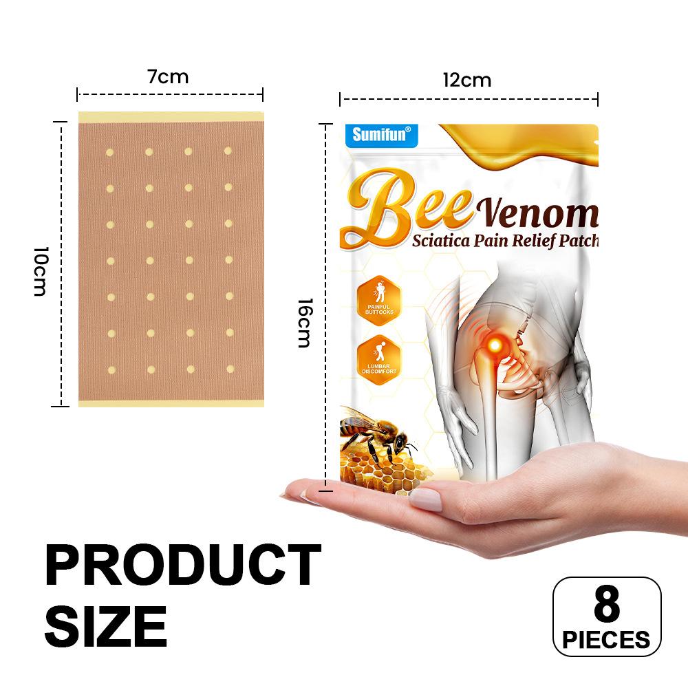 8pcs/bag Plaster Application of Bee Sciatic Patch Alleviates Sciatic Nerve Discomfort