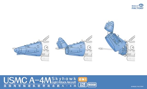 Magic Factory 1/48 Scale American A-4M Skyhawk Light Attack Aircraft Plastic Model MGF5002