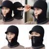 Ear Protective Fleece Neck Gaiter Hat with Ear Flap Hooded Hat for Hiking Skiing Cold Weather Skull Hat Sport Headgear