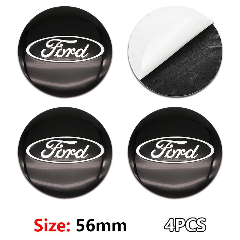 For Ford Mondeo Focus 2 3 4 Mustang Fiesta ecosport Kuga 4Pc 56mm 60mm Car Styling Wheel Center Cap Hub Covers Badge Accessories