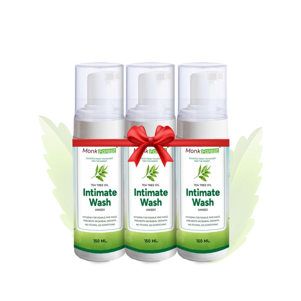 Monk Forest Пенящееся средство для интимной гигиены для мужчин и женщин - Освежающий цитрусовый аромат - Предотвращает сухость, зуд и раздражение