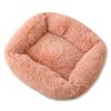 Square Dog Cat Bed with Side Cover Medium Large Sofa Plush Kennel Winter Warm Puppy Mat Nest Soft House Non-slip Basket Cushion