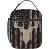 Камуфляжная охотничья ланч-бокс, изолированная многоразовая сумка-холодильник с изображением оленя и американского флага для женщин, мужчин, работы, пикника, походов