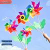 Large Transparent PVC Rotating Windmill - DIY Handmade for Children Outdoor Decoration