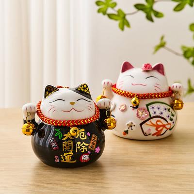 Керамическая кошка удачи, креативный милый дизайн животных, изысканные поделки, украшения в японском стиле, украшение для домашнего офиса, детский подарок