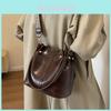 Стильная сумка-ведро для женщин, мягкая сумка через плечо из искусственной кожи, трендовых черного, коричневого, хаки и кремового цветов, идеально подходит для повседневного использования