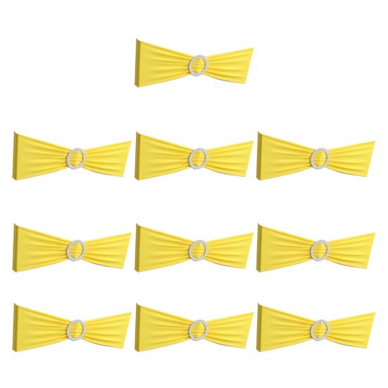 10 шт. чехлов на спинки стульев, однотонные, с круглой пряжкой, эластичные, многоразовые