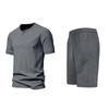 Летний мужской костюм шорты с короткими рукавами свободный спортивный универсальный повседневный костюм с короткими рукавами мужская одежда
