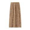 Women Skirt Solid Color Shiny Sequin Decoration Midi Skirt Elastic High Waist Back Slit Design Skirt Beach Weddings Skirt