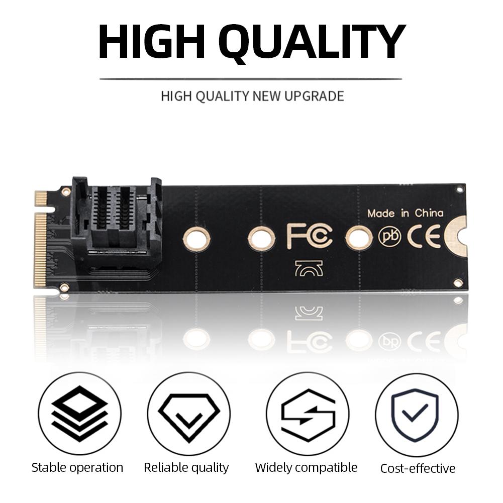 M.2 NVME To U.2 Adapter Card Mkey PCIeX4 M.2 PCIe To SFF8643 Hard Disk Adapter Card M.2 NVME Support 2230/42/60/80 SSD