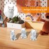 Yousheng Smart Cat Ornament No See Speak Hear Mini Cat Statue Plastic Animal Sculpture Home Office Desktop Bookshelf Decoration
