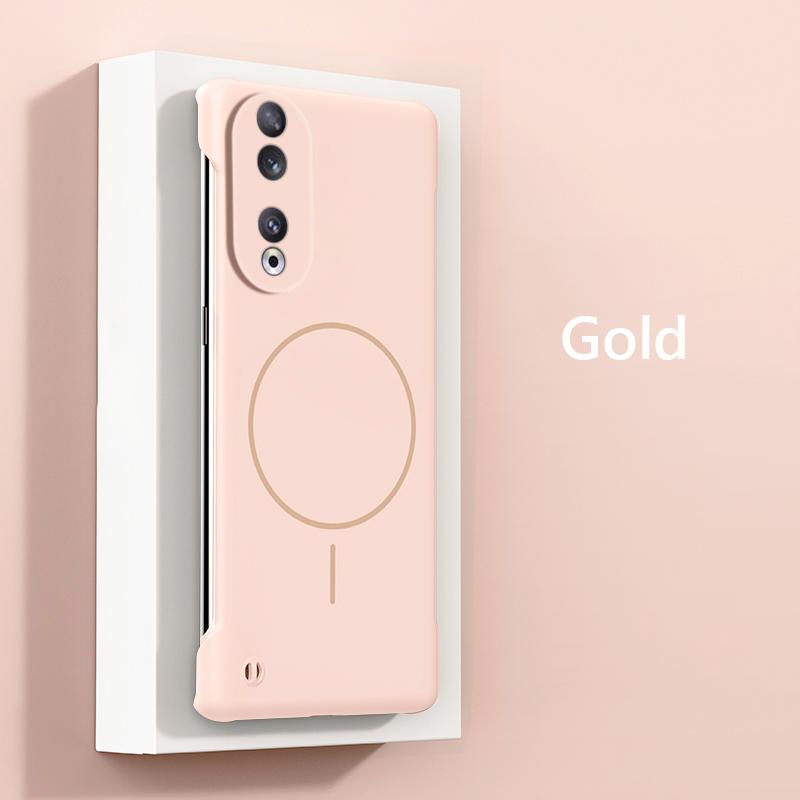 For  Frameless Magnetic Wireless Charging Phone Case For Honor 90 Pro Honor90 Pro Slim Hard Back Cover