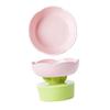 Ceramic Cat Food Bowl Cute Flower Shape Large Capacity Neck Spine Protection Raised Pet Food Bowl for Cats Dogs Pets