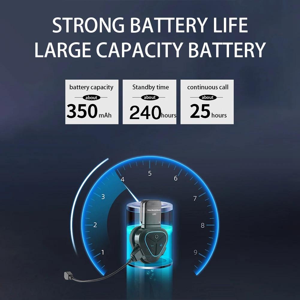 LX1 Мотоциклетный летний шлем Специальная Bluetooth-гарнитура Портативная CVC Smart Noise Cancelling Водонепроницаемая гарнитура на вынос Синяя