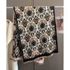 Gentle Lady Style Floral French Imitation Cashmere Scarf Female Winter Warm Scarf Shawl