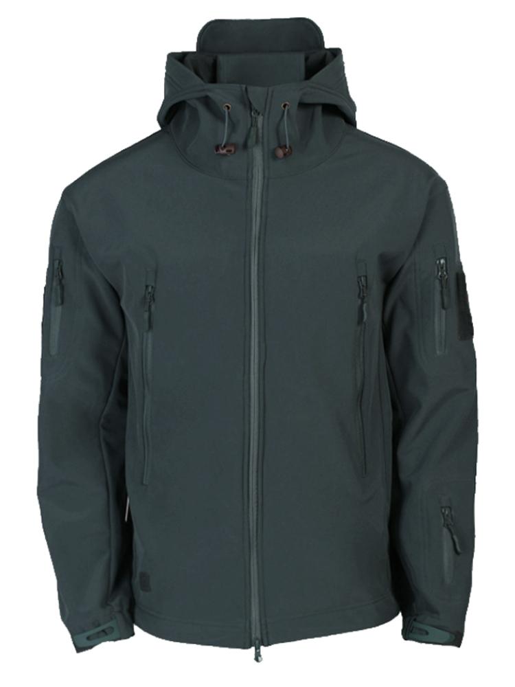 Военные куртки из мягкой кожи акулы, мужские тактические ветрозащитные водонепроницаемые куртки, мужские армейские боевые куртки, мужские пальто-бомберы с капюшоном