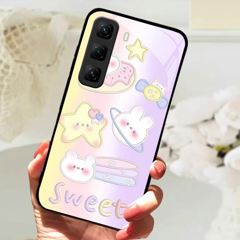 Закаленное Стекло Чехол Для Infinix Hot 60 60i Hot60 Pro Plus 60Pro Телефон Задняя Крышка Полное Покрытие Защита Линзы Чехол Fundas Etui