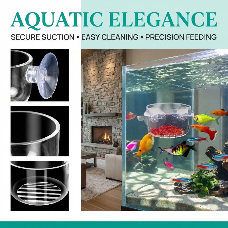 Aquarium Acrylic Plant Cup Transparent Suction Holder for Aquascaping Water Weed Shrimp Breeding Box