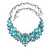 Necklace Swiss Blue Quartz Gemstone Handmade Ethnic Silver Jewelry 18-20''