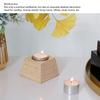 Candle Holder Trapezoid Wood Retro Table Decoration Ornament for Christmas Day Wedding