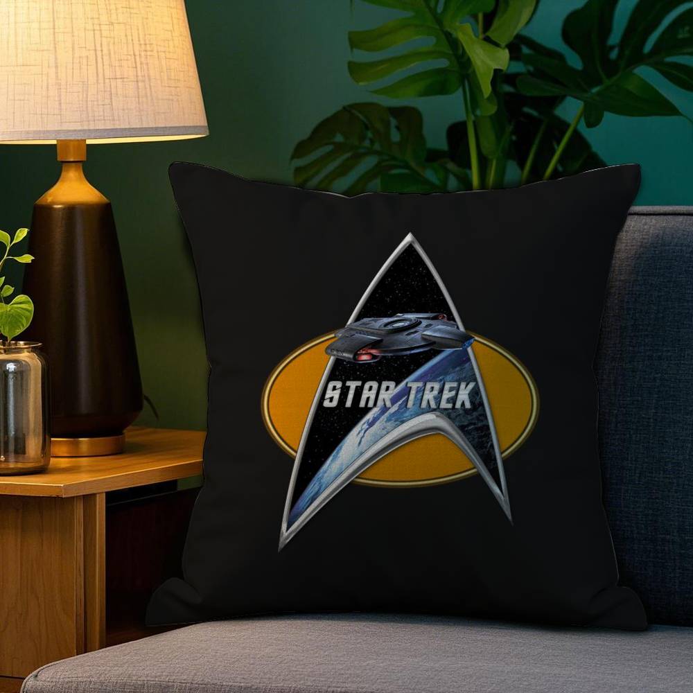 S-Star T-Trek Ship Movie Pillow Case Plush Fabric Soft Double Sided Print Sofa Cushion Cover Throw Pillow Covers