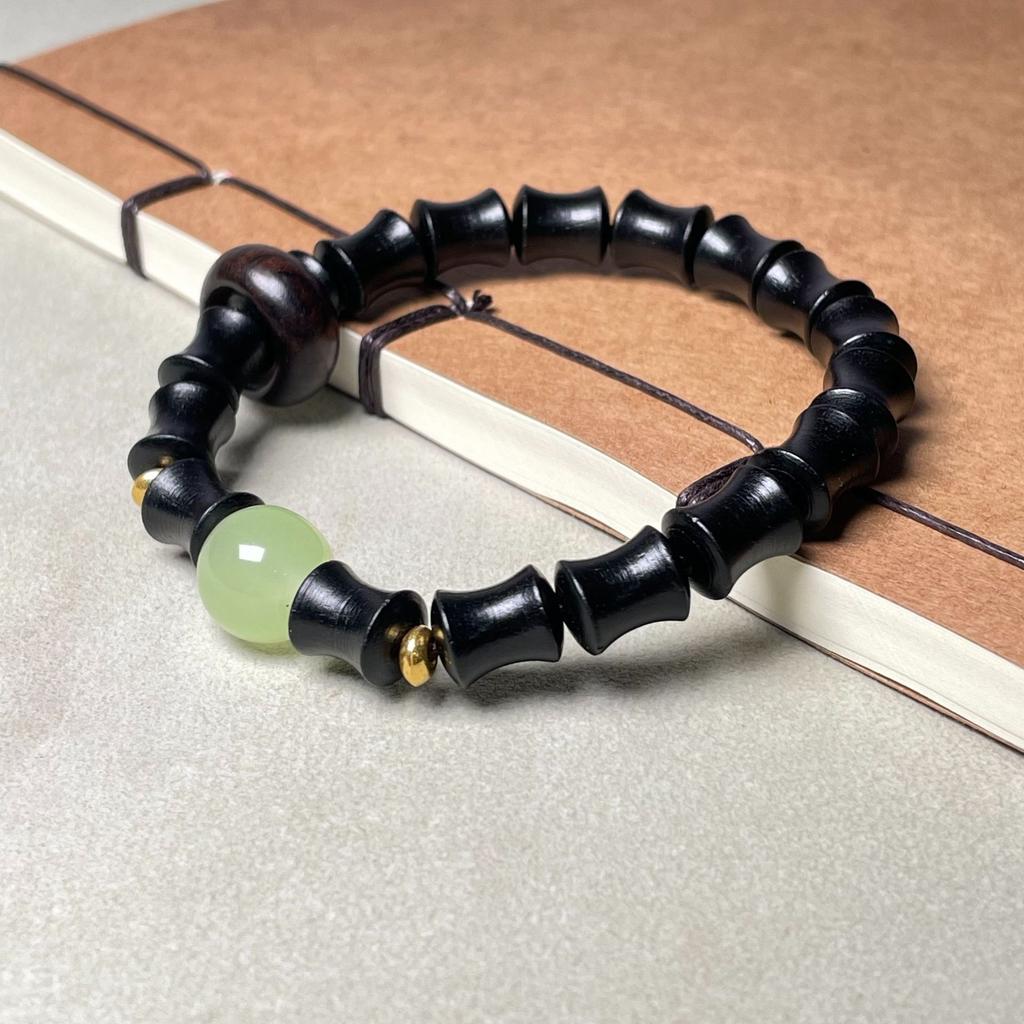 Зеленый сандал, бамбук, светящееся беговое кольцо «Вечная ночь», женский браслет, красный сандал, кровавый сандал, маленький браслет из сандалового дерева для Барби