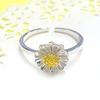 925 Silver Ring, Single Daisy Flower, Free Size Open Ring