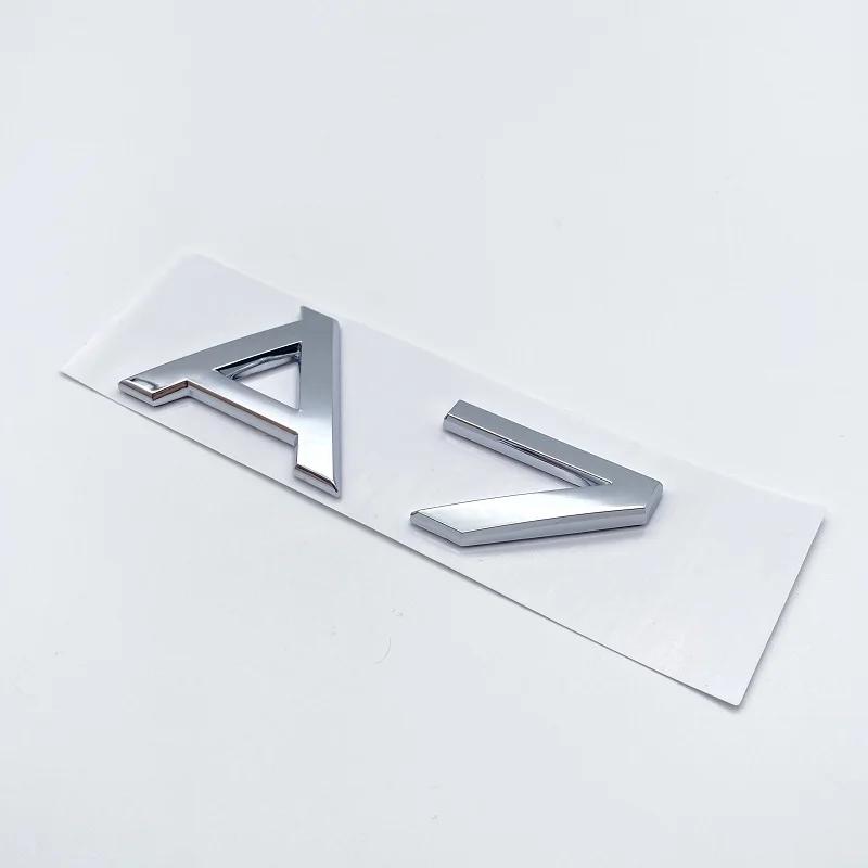 2026 Hot 3D ABS Chrome Glossy Black Letters Numbers Emblem for Audi A3 A4 A5 A6 A7 A8 Q2 Q3 Q5 Q7 Car Trunk Lid Nameplate Badge Sticker