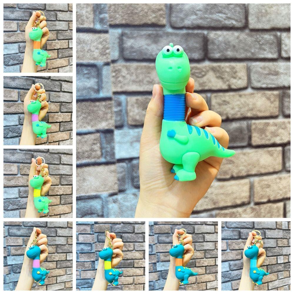 Силиконовый выдвижной шнурок на шею брелок динозавр выдвижной брелок динозавр детские подарки
