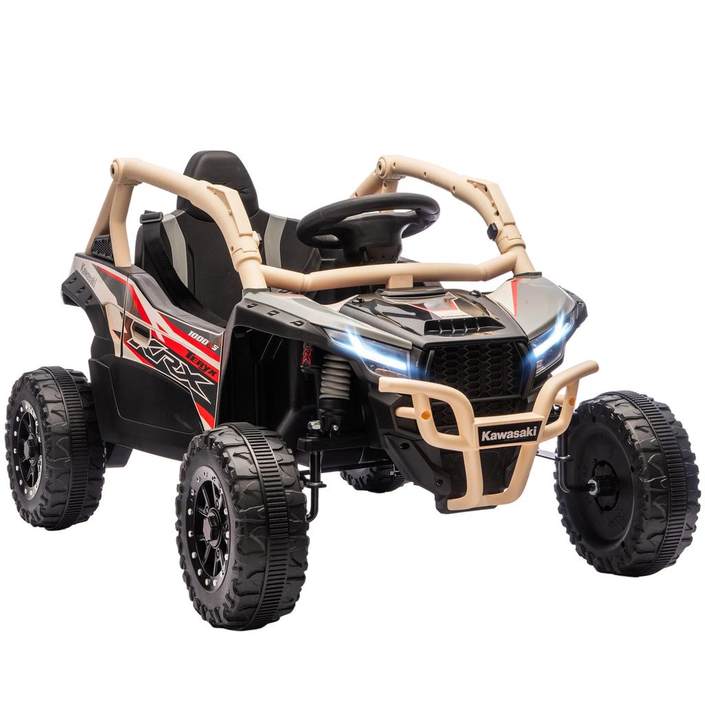 12V Electric Off-Road Vehicle for Kids, Remote Control, LED Lights, Music, Horn, for Children 3-8 Years, Yellow