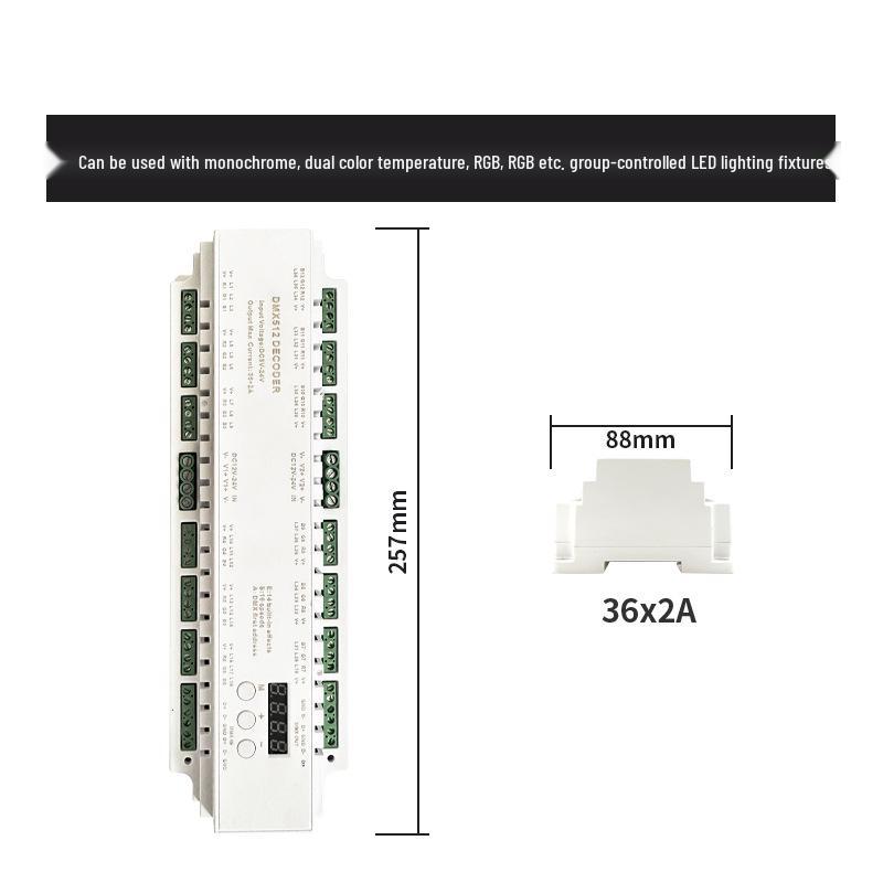 Умный светодиодный встраиваемый светильник и спот с 36-канальным DMX512 контроллером