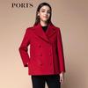 PORTS Women's Professional Long-Sleeve Wool Blend Short Coat