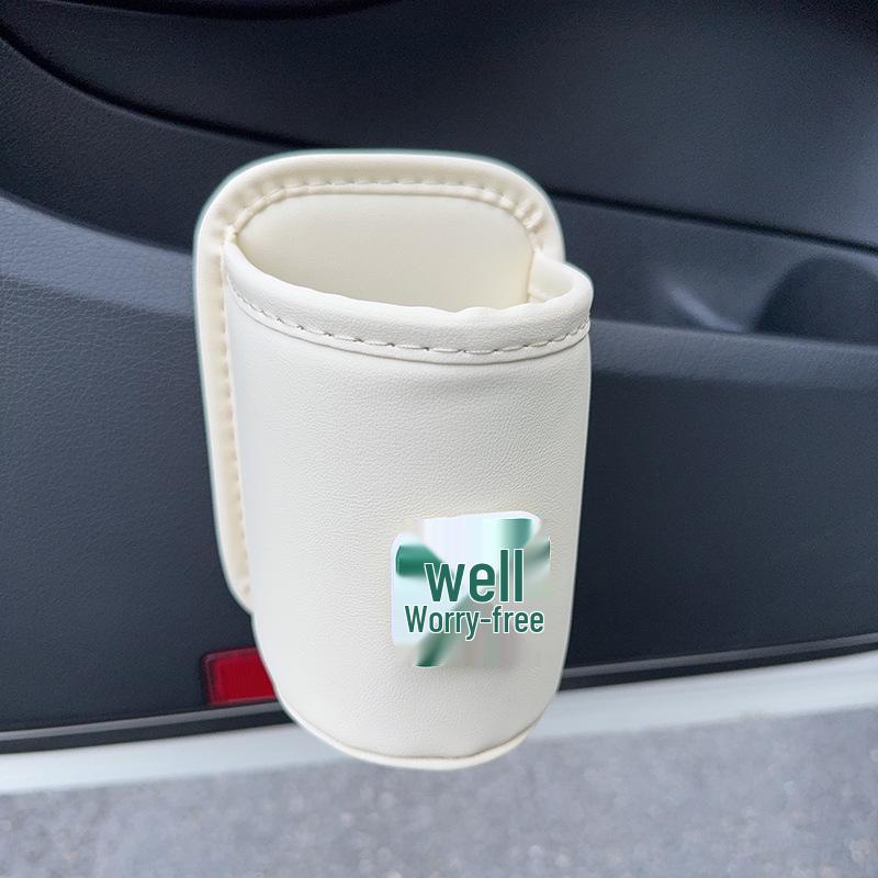 Car Seat & Door Cup Holder: Fixed Backrest Storage & Side-Mounted Drink Holder